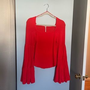 Free People Bell Sleeve Top